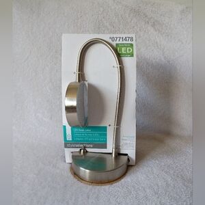 Stainless Steel Swing-Arm Desk Lamp with Metal Shade